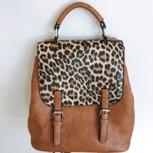 Leopard Backpack Purse